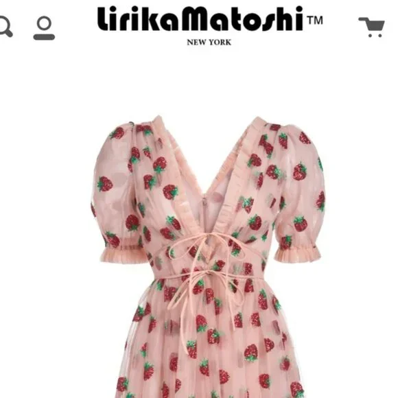 Lirika Matoshi Strawberry Sparkle Viral Tulle Dress - Picture 2 of 8